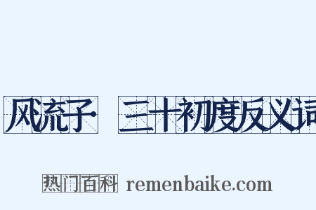 风流子·三十初度反义词是什么意思的图片
